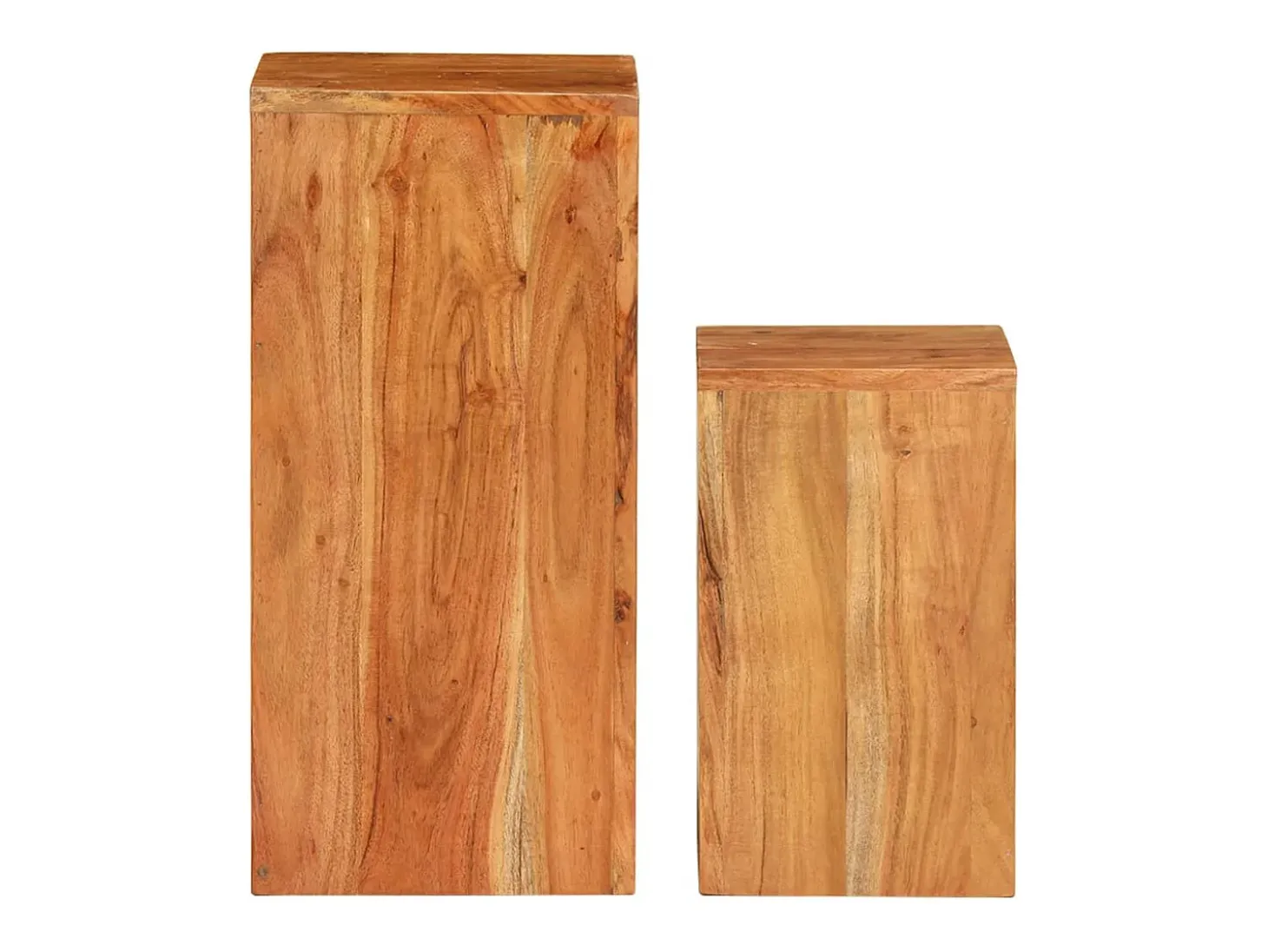 Mesitas auxiliares 2 unidades madera maciza de acacia