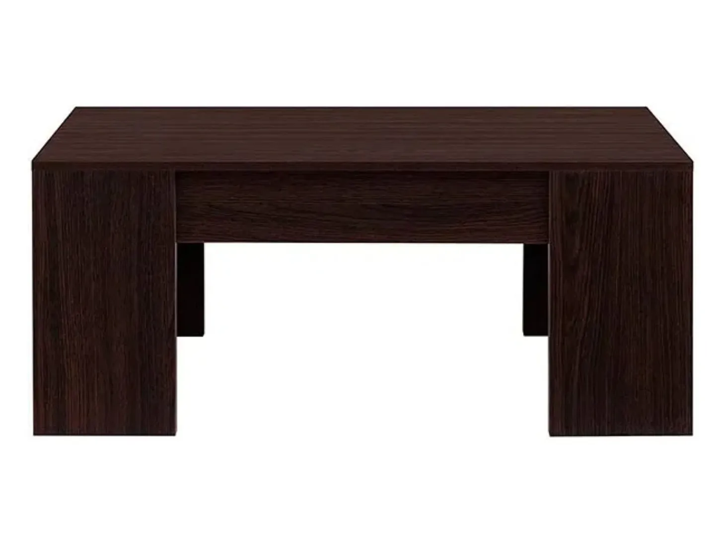 Meyvaser - Mesa de Centro Elevable, Mesita de Sal贸n o Comedor, Acabado en Color Wengue, Medidas: 90 cm (Ancho) x 50 cm (Fondo) x 46-57 cm (Alto)