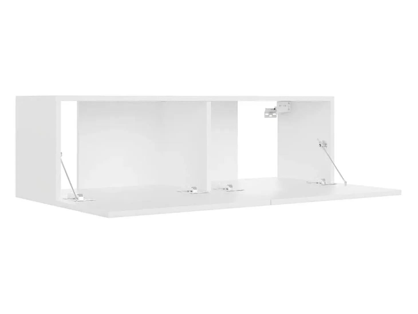 Mitchel Mueble para TV pared madera contrachapada blanco 100x30x30 cm