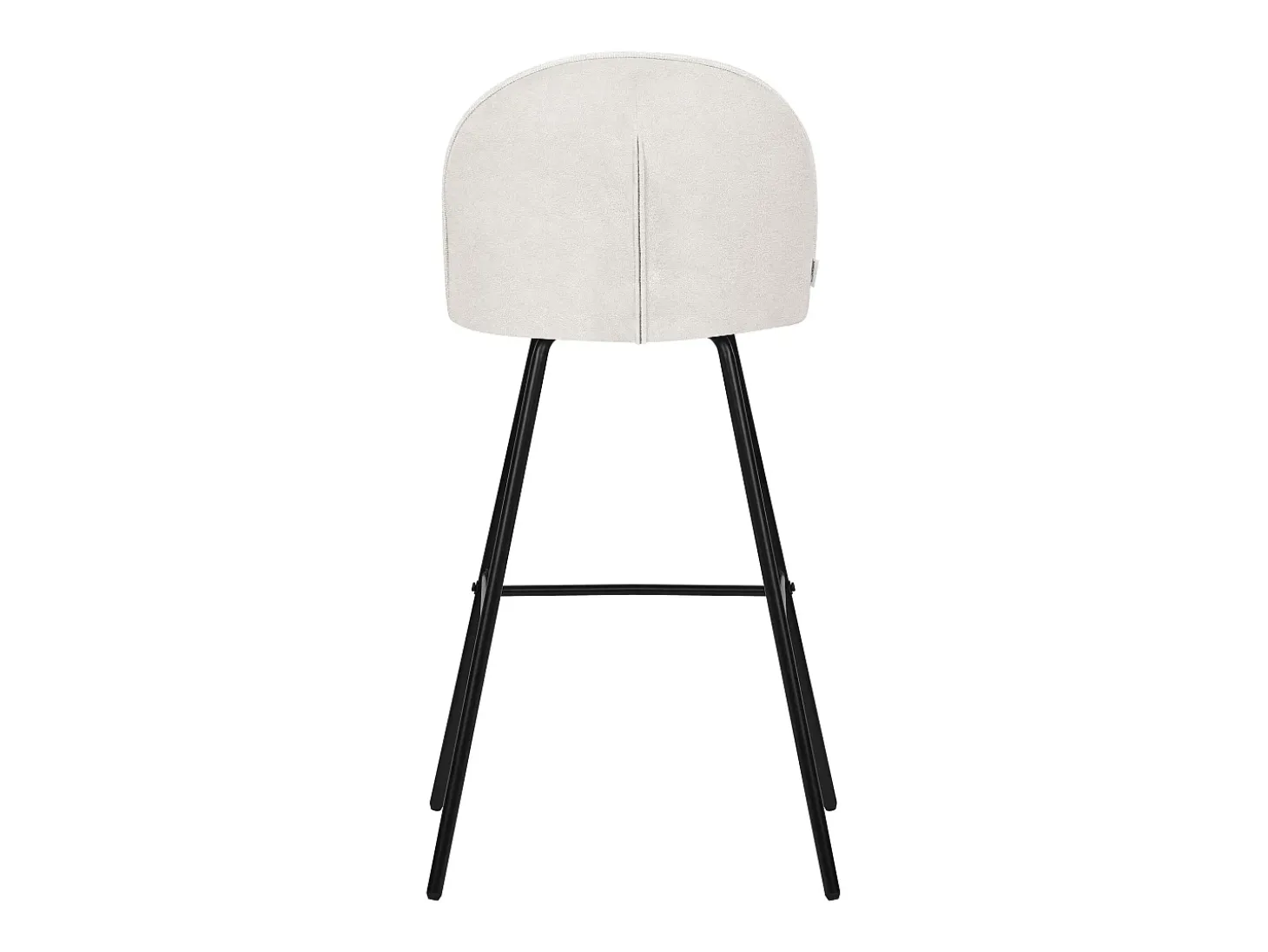 ML-Design 2x Taburetes de bar beige con tapizado de tela, 75cm altura, sillas con respaldo y reposapíes, estructura metálica sillones para encimera
