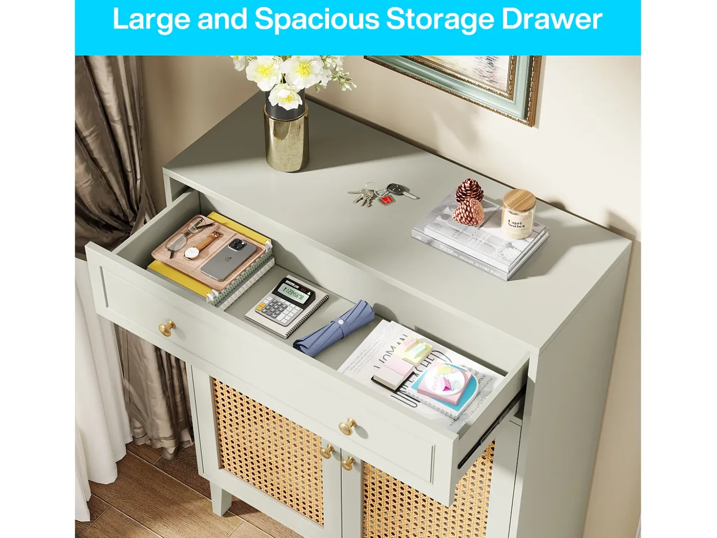 Modern shoe cabinet with doors and drawers, mint green wicker shoe cabinet with adjustable shelf