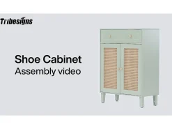Modern shoe cabinet with doors and drawers, mint green wicker shoe cabinet with adjustable shelf