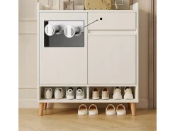 Moderna cómoda blanca con gran capacidad espacio para zapatos 60 cm con cajón