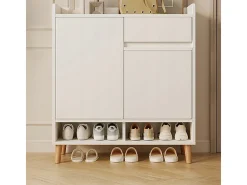 Moderna cómoda blanca con gran capacidad espacio para zapatos 60 cm con cajón