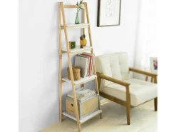 Moderna Estantería Escalonada, Librería, Estantería de Pared, Estante de 4 Plegable Niveles, FRG162-N SoBuy ES