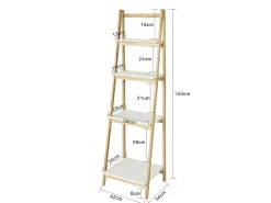 Moderna Estantería Escalonada, Librería, Estantería de Pared, Estante de 4 Plegable Niveles, FRG162-N SoBuy ES