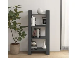 Modrin Estantería/divisor de espacios madera maciza gris 60x35x125 cm