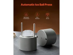 Molde de Hielo SucceBuy Prensa de Hielo Ice Diamond, Máquina de Bolas de 6.5cm, Kit de Prensa de Hielo para Whisky, Perfecto para Uso Doméstico