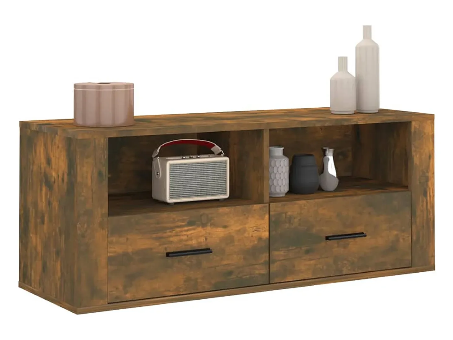 Monster Mueble para TV madera contrachapada roble ahumado 100x35x40 cm