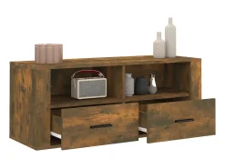 Monster Mueble para TV madera contrachapada roble ahumado 100x35x40 cm