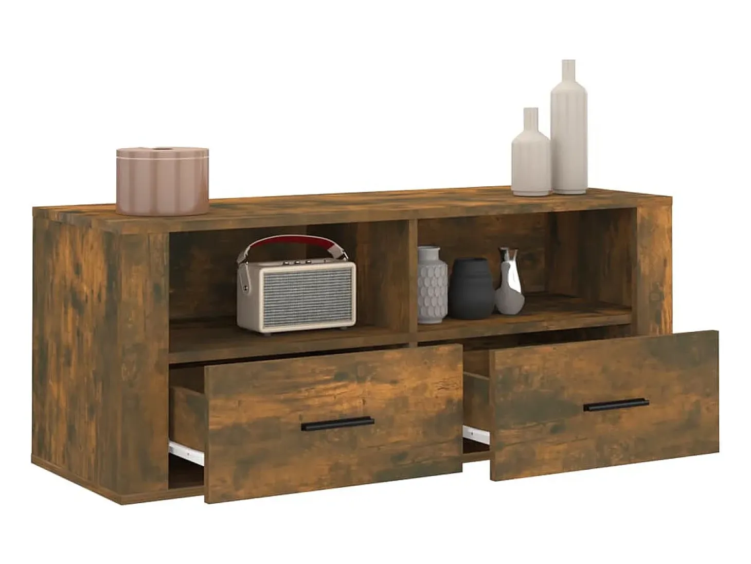 Monster Mueble para TV madera contrachapada roble ahumado 100x35x40 cm
