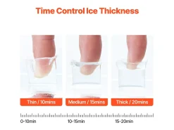 Máquina De Hielo De Mostrador SucceBuy, 20.41 kg De Hielo En 24 Horas, Autolimpiante, Con Pala Y Cesta