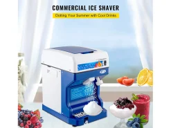 Máquina de Hielo SucceBuy Máquina de Conos de Nieve 250 W 265 LBS/H Trituradora de Hielo Ajustable para Uso Doméstico