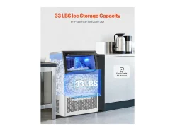 Máquina de Hielo SucceBuy Máquina de Hielo Comercial con Pantalla LED, 40,82 kg/Día para Gastronomía