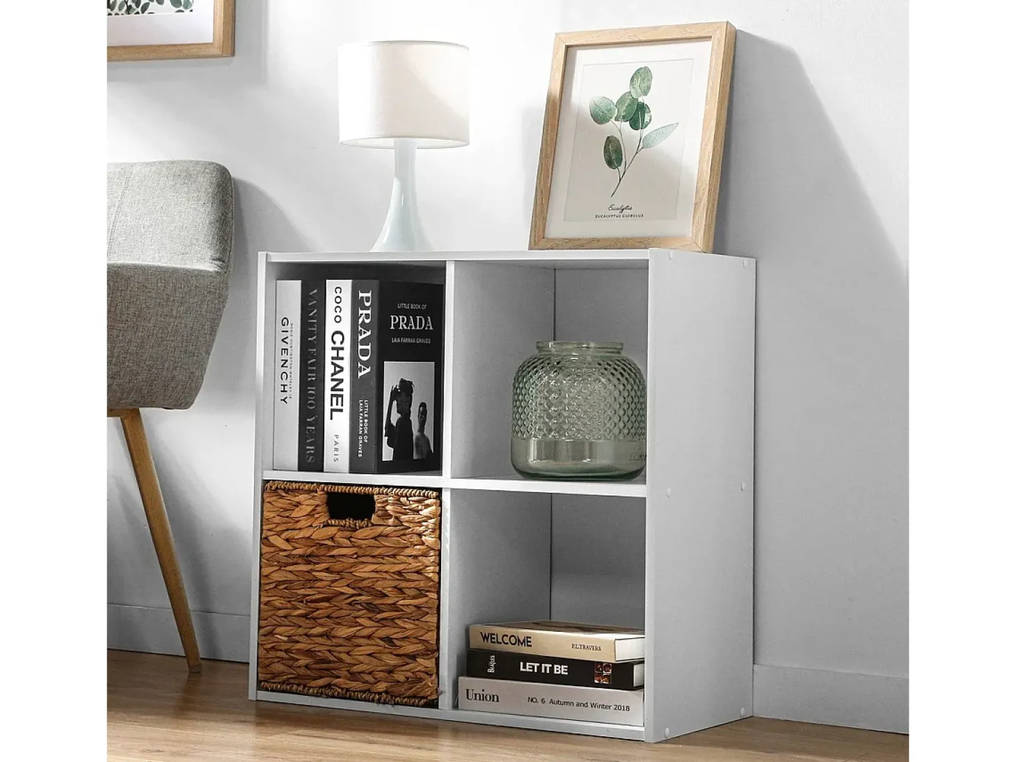 Mueble 4 compartimentos H61,5 cm - COMPO - Blanco