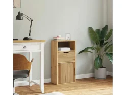 Mueble auxiliar con cajón ODDA 40x24x79 cm madera maciza pino