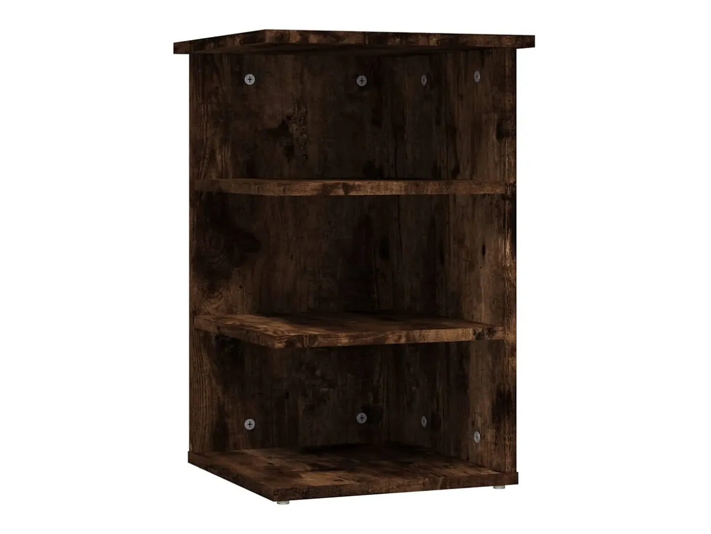 Mueble auxiliar madera contrachapada roble ahumado 35x35x55 cm
