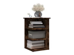 Mueble auxiliar madera contrachapada roble ahumado 35x35x55 cm
