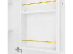 Mueble bar blanco de 3 puertas - Mueble bar expandible con estantes de 3 niveles y almacenamiento - divisores extraíbles