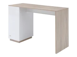 Mueble bar con almacenaje - Blanco y natural - ANOSKI