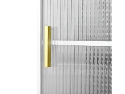 Mueble bar giratorio con enchufes, iluminación LED y tablero perforado - Blanco