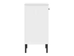 Mueble consola con patas de metal Blanco Madera maciza de pino OSLO