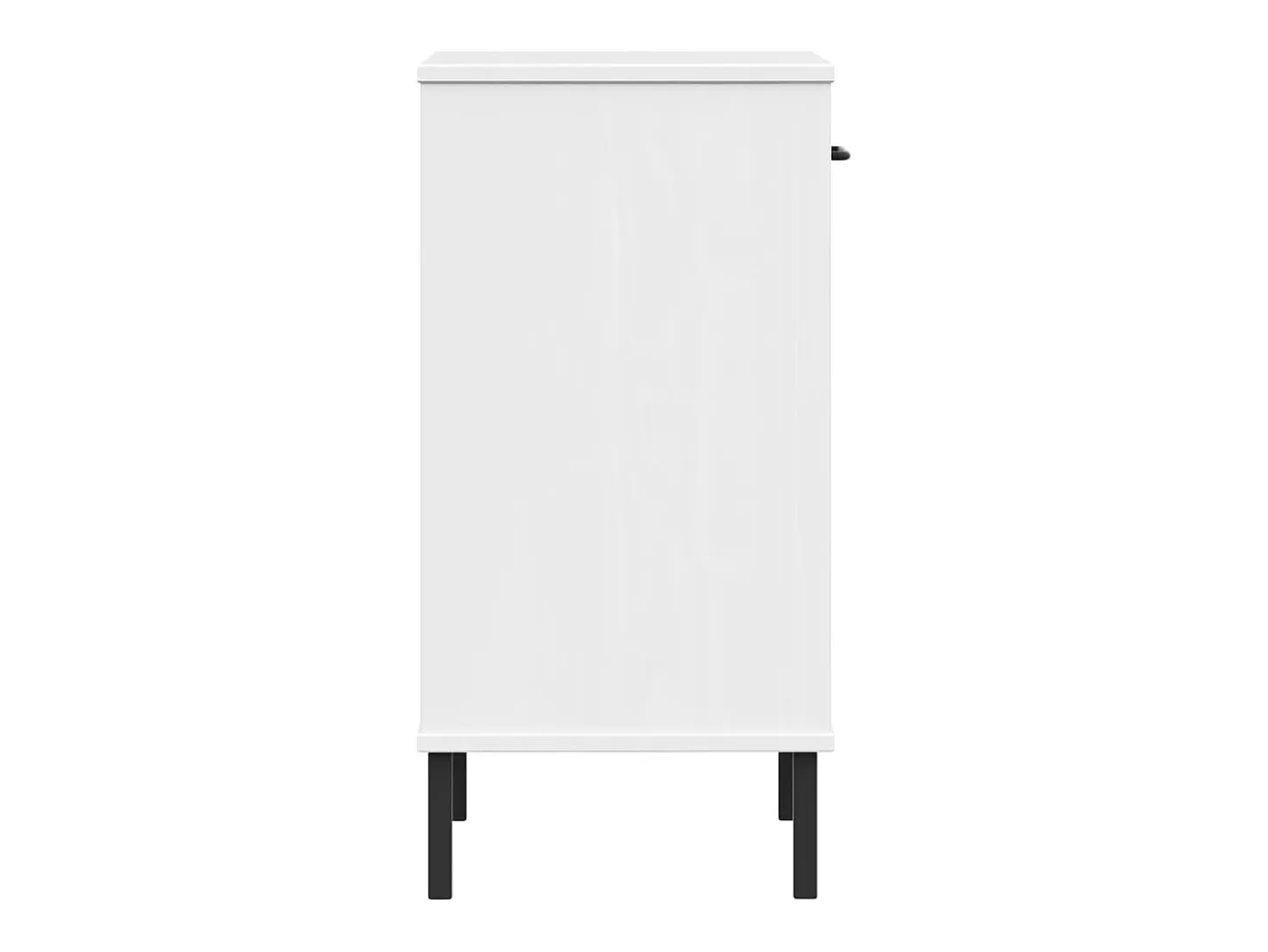 Mueble consola con patas de metal Blanco Madera maciza de pino OSLO