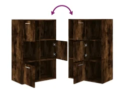 Mueble de almacenaje roble ahumado 60x29,5x90 cm