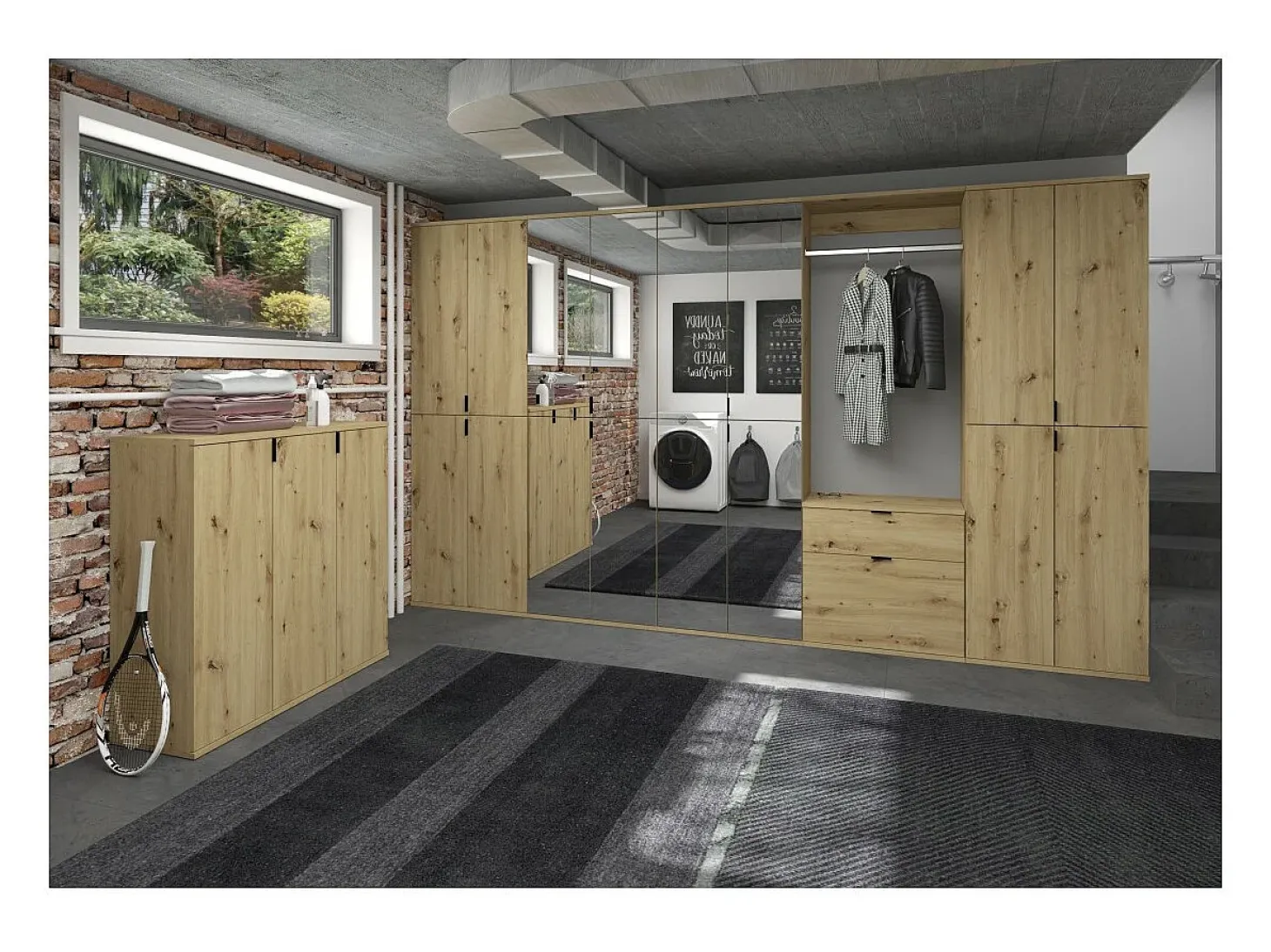Mueble de almacenamiento 2 cajones – Roble claro – BODITE