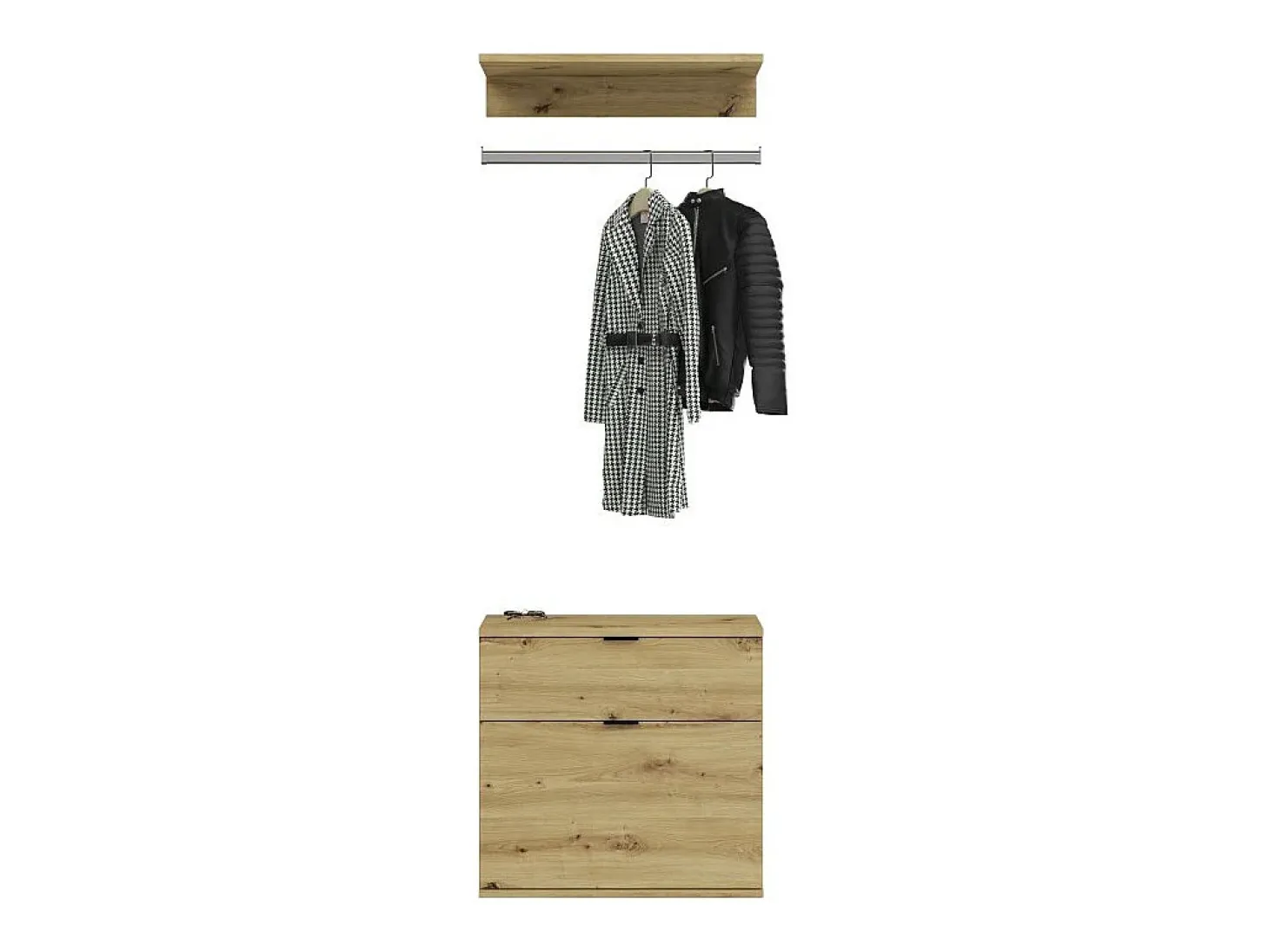 Mueble de almacenamiento 2 cajones – Roble claro – BODITE