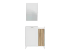 Mueble de entrada 2 puertas y 1 espejo L91 cm - Ethna
