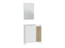 Mueble de entrada 2 puertas y 1 espejo L91 cm - Ethna