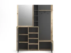 Mueble de entrada Barry antracita/ old style light 150 cm