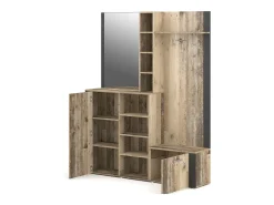 Mueble de entrada Barry old style light / antracita 150 cm