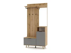 Mueble de entrada Nordic C roble evoke / tabilla / grafito 100 cm