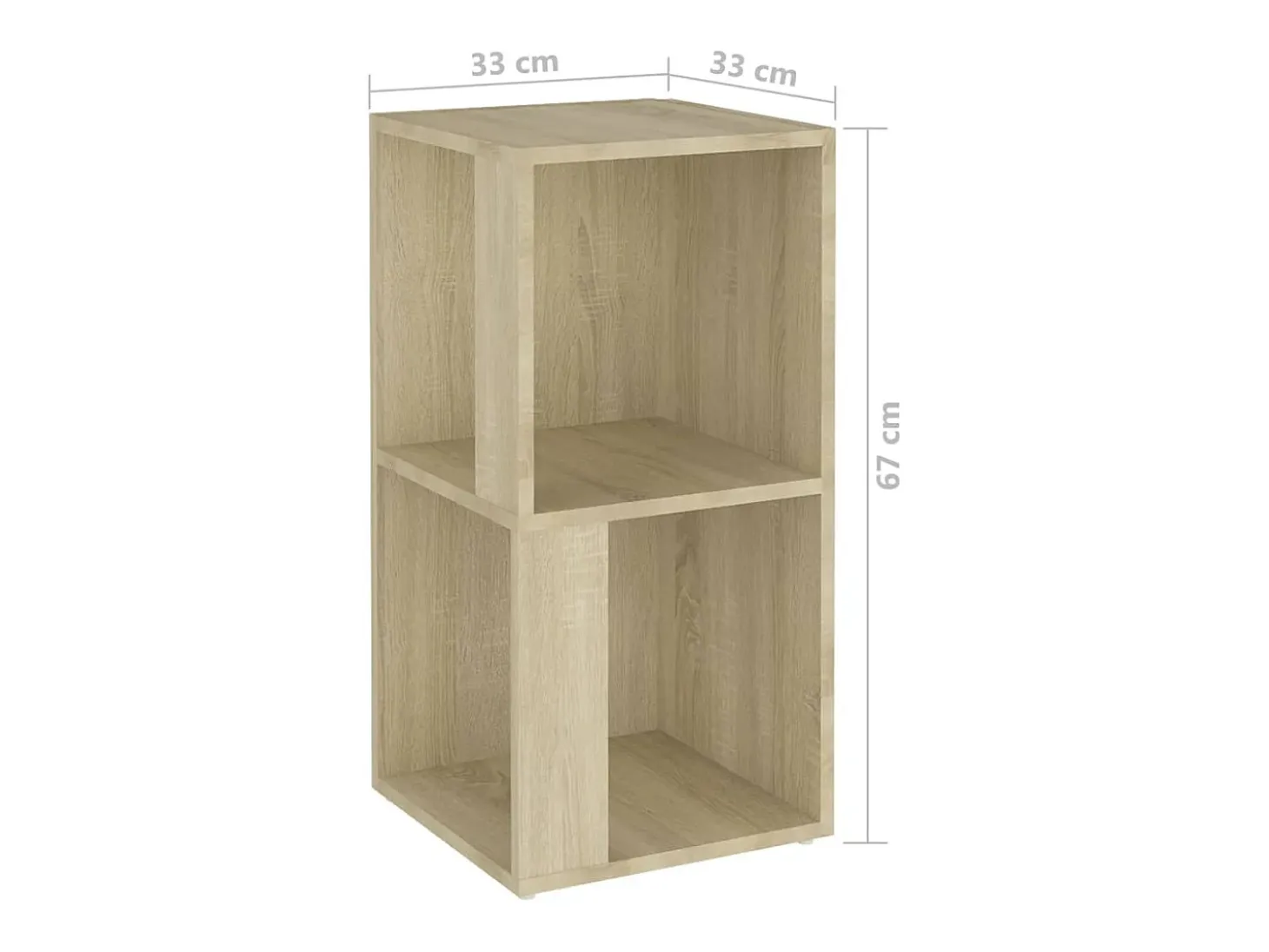 Mueble de esquina madera contrachapada roble Sonoma 33x33x67 cm
