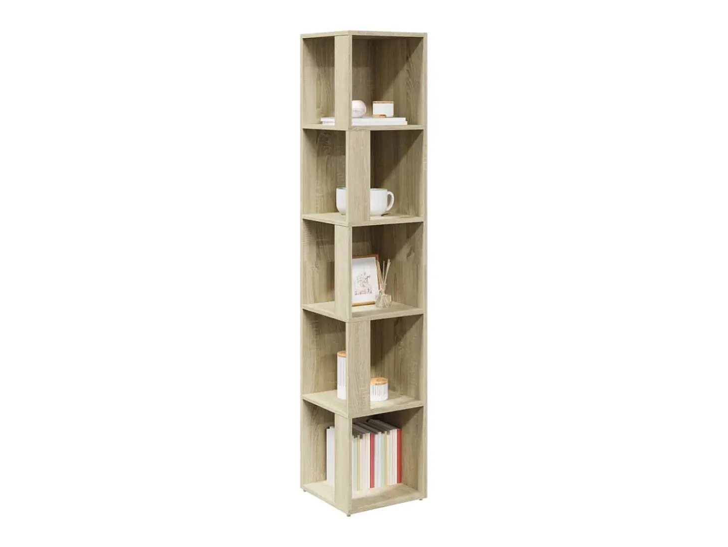 Mueble de esquina madera ingeniería roble Sonoma 33x33x164,5 cm