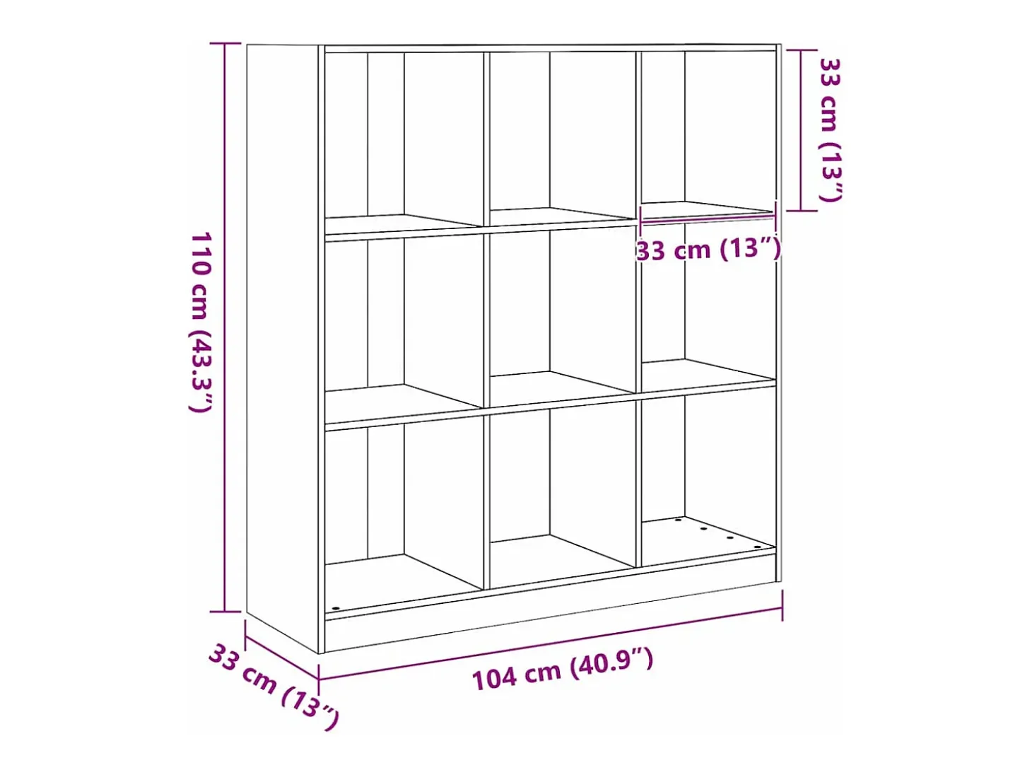 Mueble de Libros / Divisor de Habitación Marrón cera