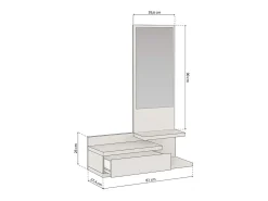 Mueble de recibidor Fiord SH Blanco Roto