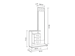 Mueble de recibidor Prisma Cambria - Blanco