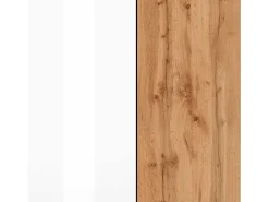 Mueble de salón blanco con vitrina librería y armario Teret WH