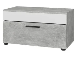 Mueble de salón hormigón/blanco 70.8x35.3x38.9 berno