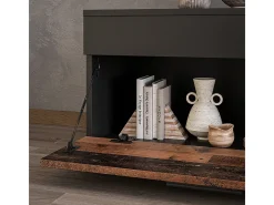 Mueble de salón negro/antiguo 70.8x35.3x38.9 berno