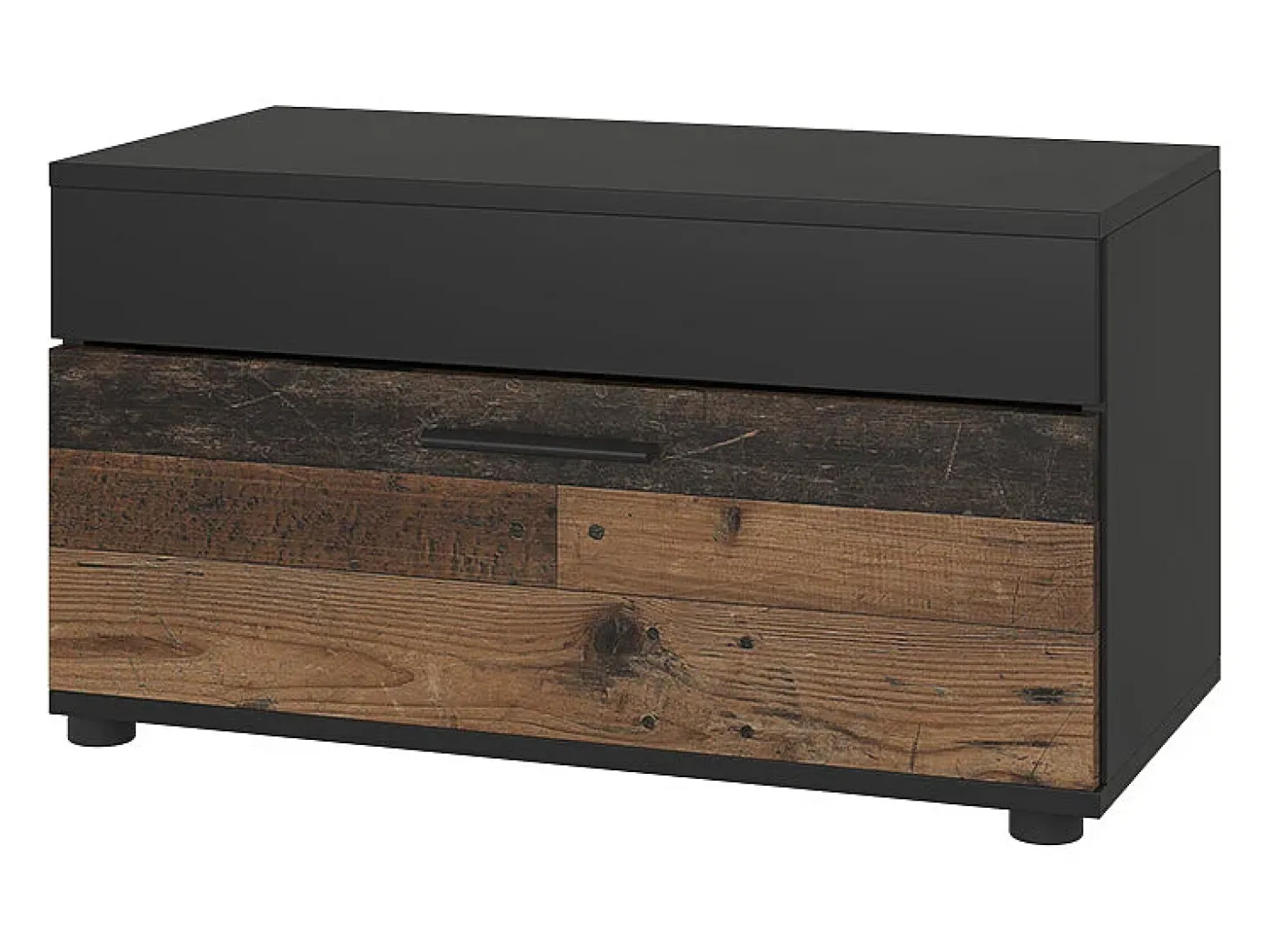 Mueble de salón negro/antiguo 70.8x35.3x38.9 berno