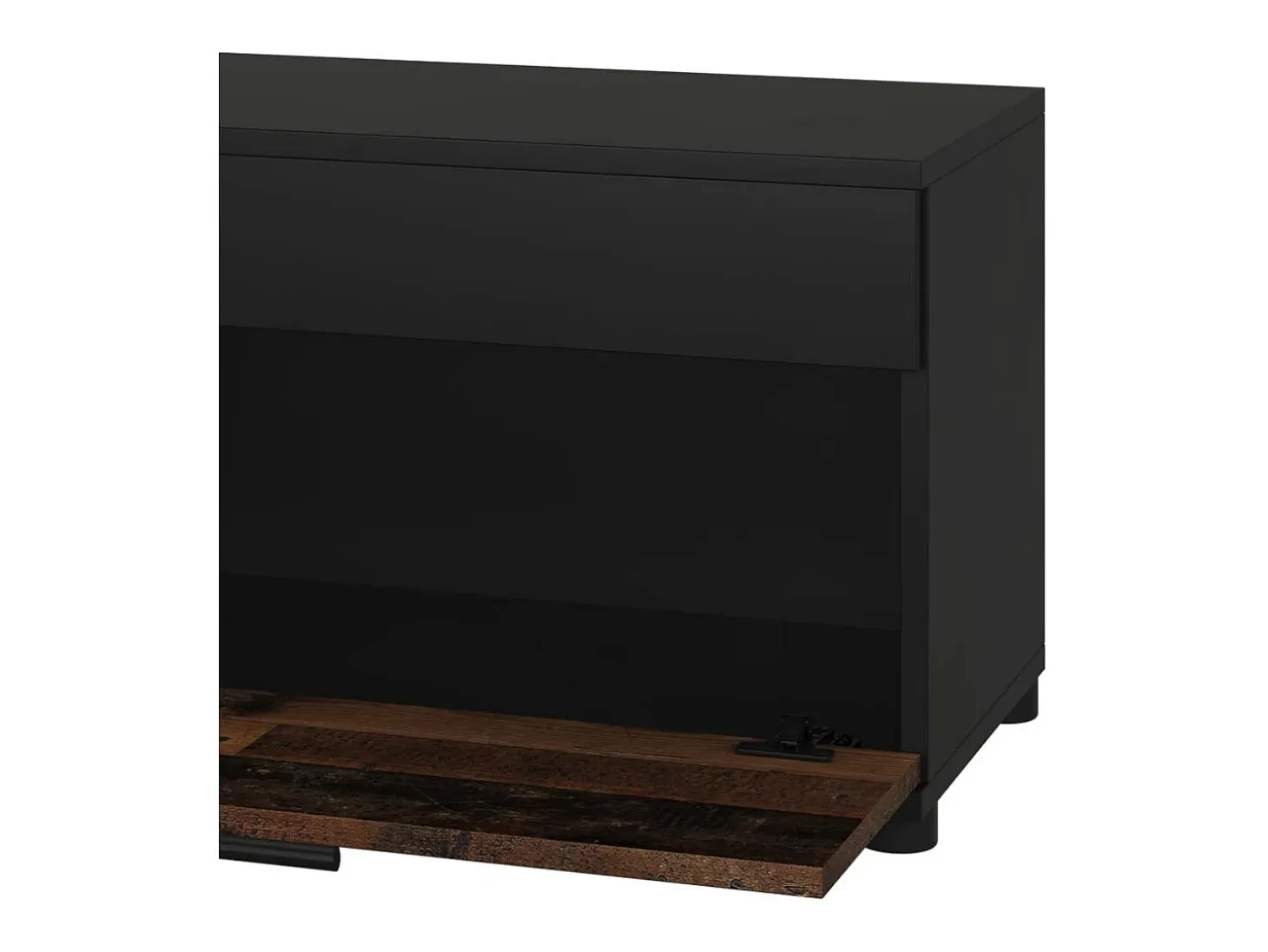 Mueble de salón negro/antiguo 70.8x35.3x38.9 berno
