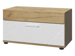 Mueble de salón oro potencia roble/blanco 70.8x35.3x38.9 berno