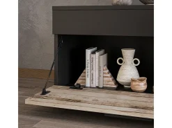 Mueble de salón roble negro/arena 70.8x35.3x38.9 berno
