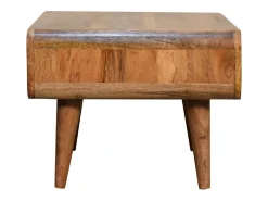 Mueble de televisión abierto Artisan Furniture con acabado roble, 1 compartimento abierto, marrón claro
