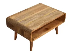 Mueble de televisión abierto Artisan Furniture con acabado roble, 1 compartimento abierto, marrón claro