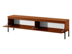 Mueble de TV - 175 cm - efecto ladrillo con patas negras - BEMMI